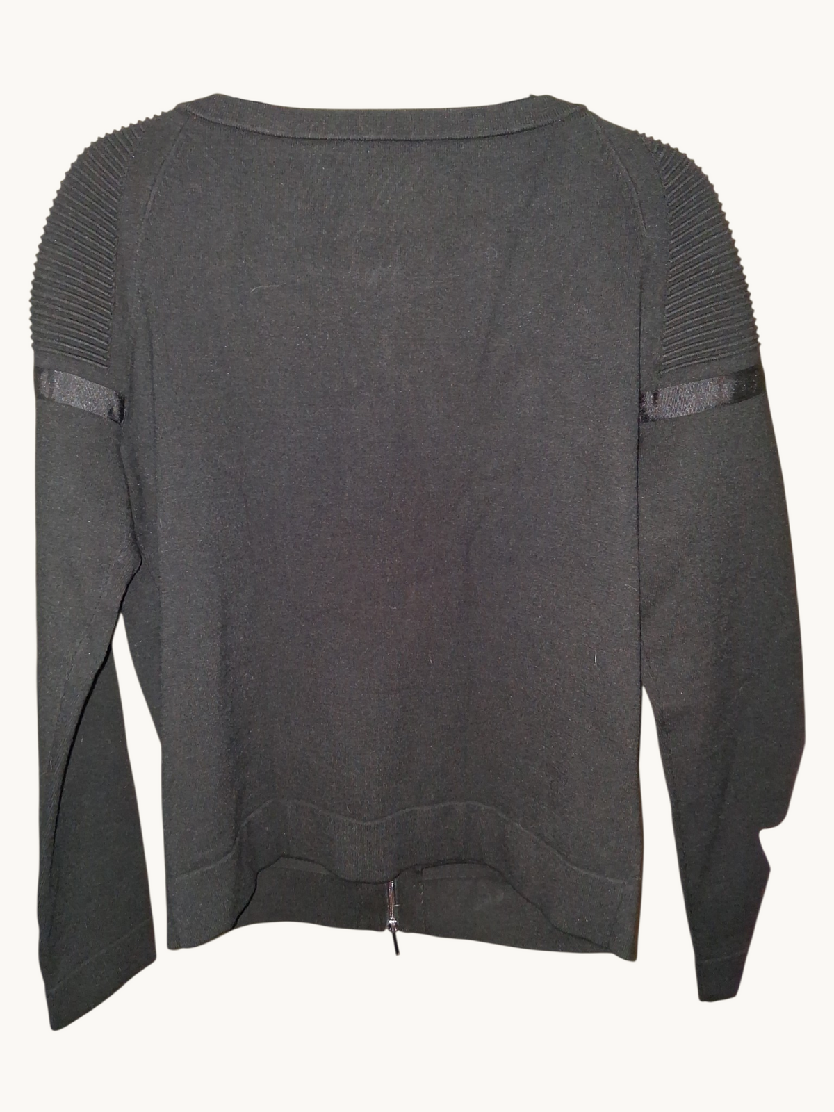 Armani Jeans Black Moto-Inspired Zip-Up Jacket