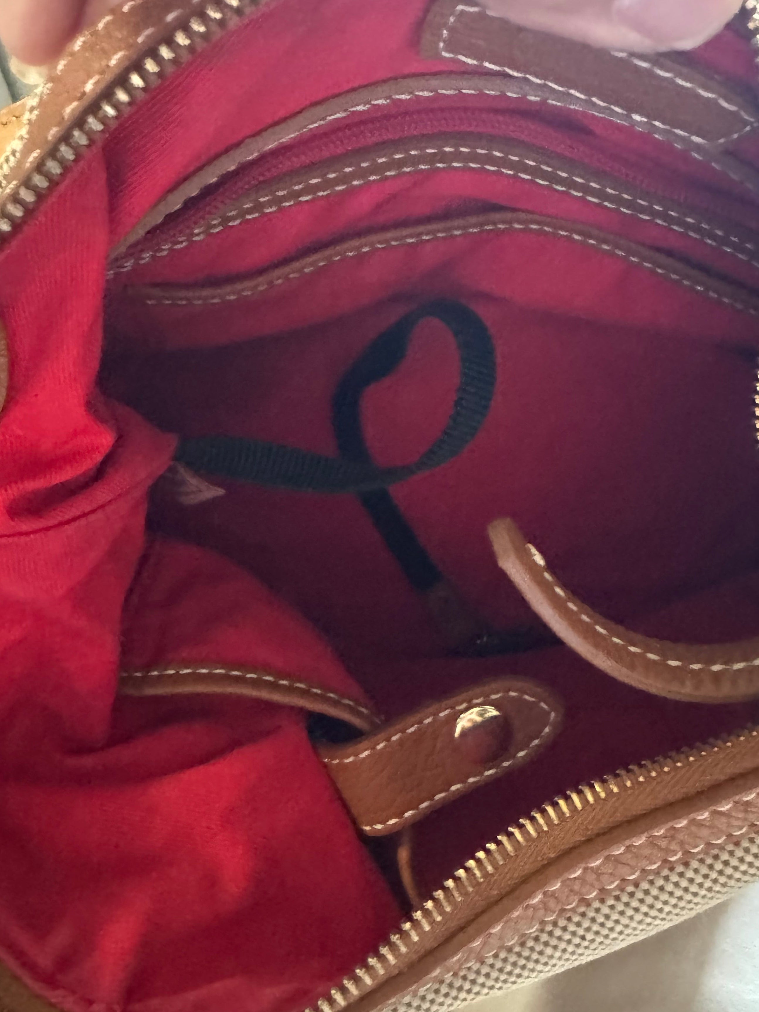 Dooney & Bourke Canvas and Leather Hobo Bag