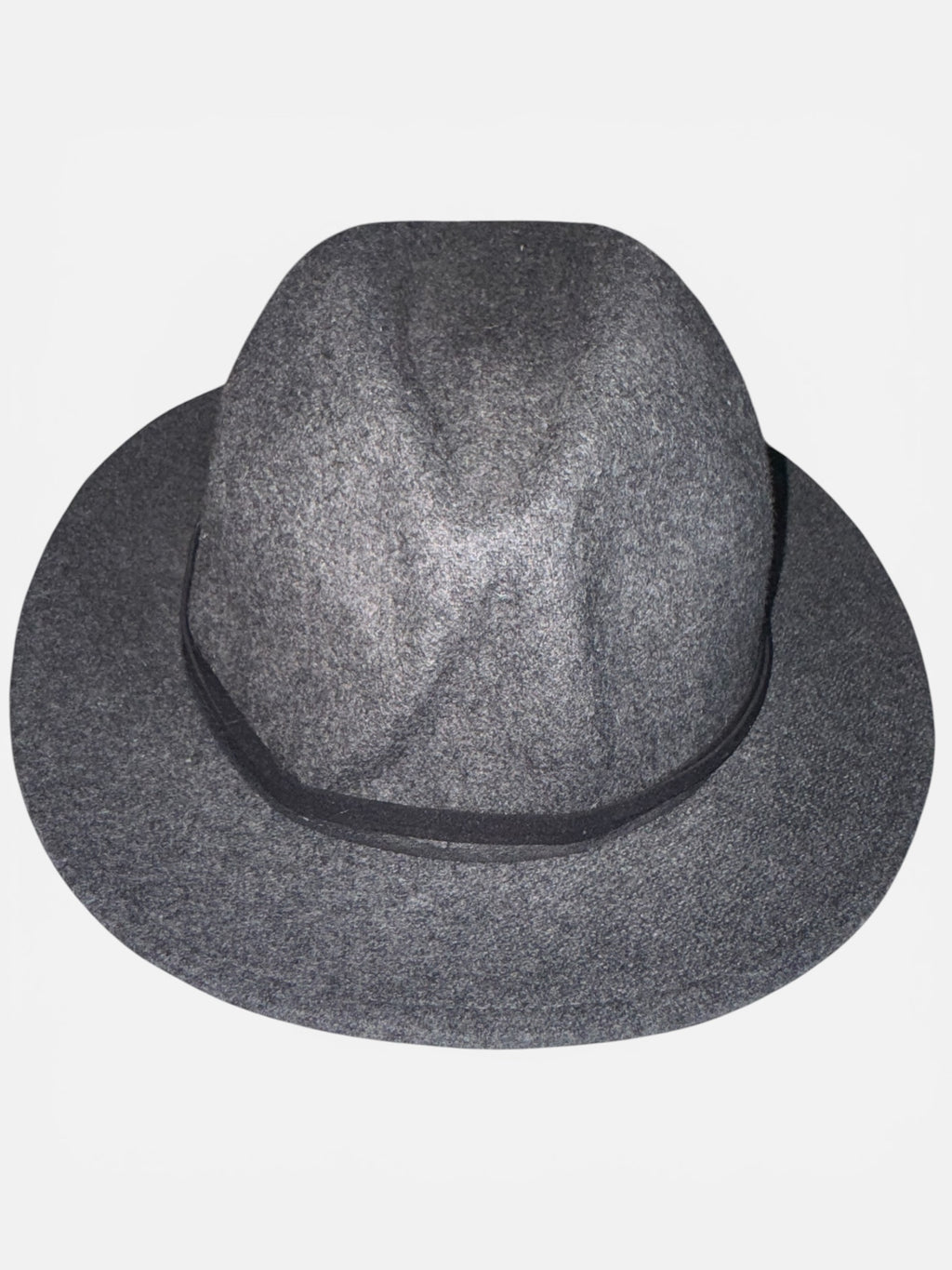 Charcoal Gray Wool Blend Fedora Hat | Classic Wide Brim Unisex Style