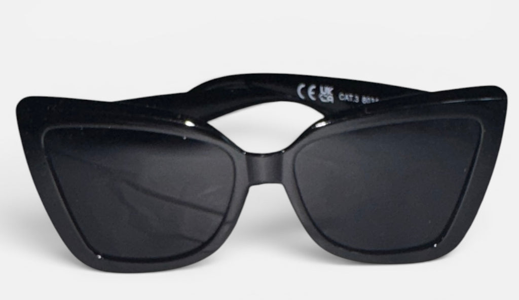Black Glam Cat-Eye Sunglasses