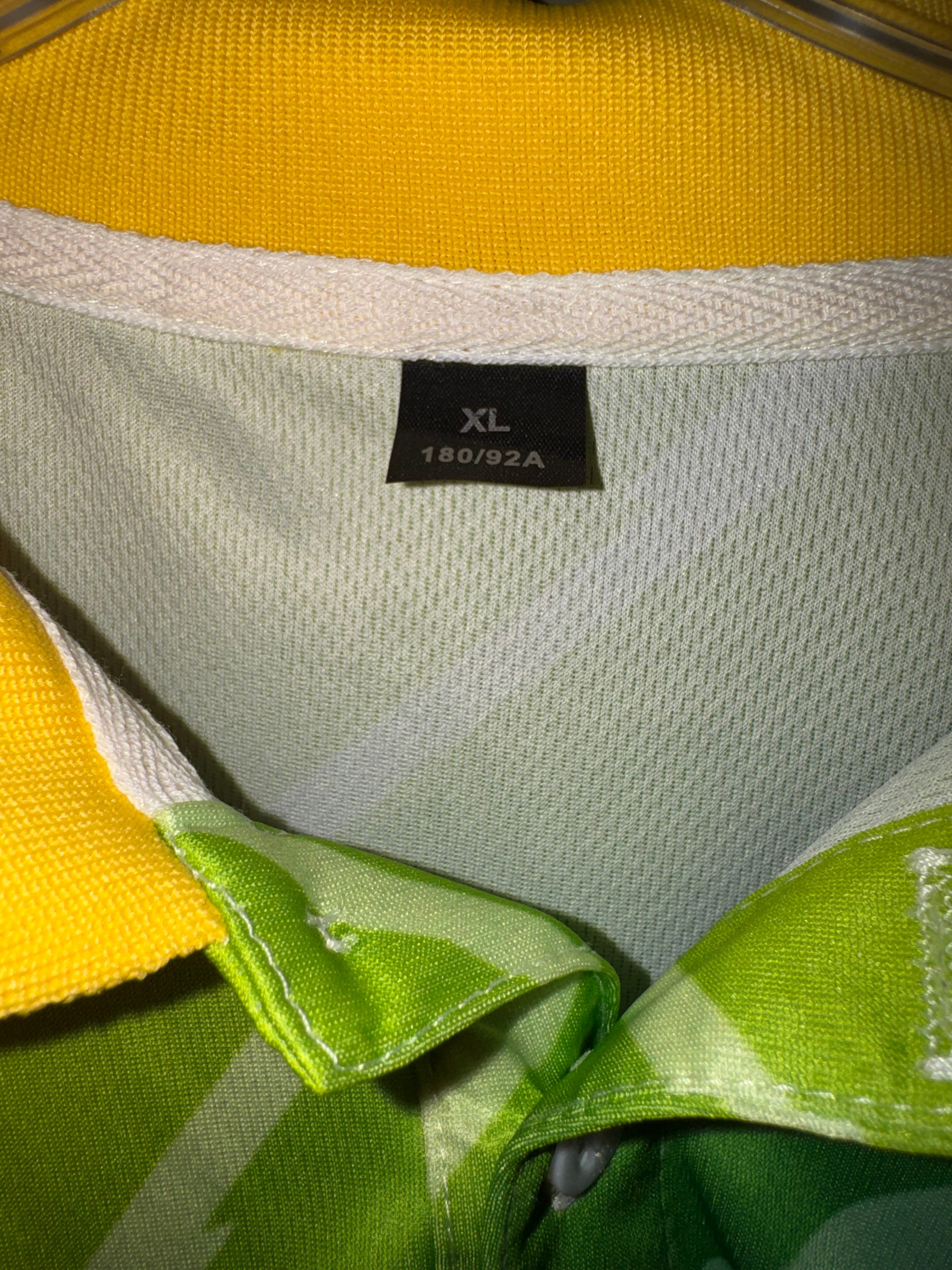 Yellow and Green Graphic Performance Polo