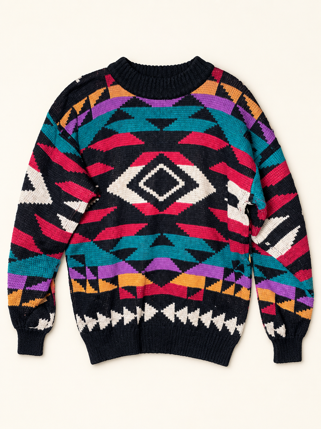 Matt Morgan Multicolor Geometric Knit Sweater