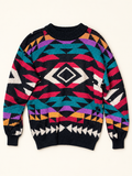Matt Morgan Multicolor Geometric Knit Sweater