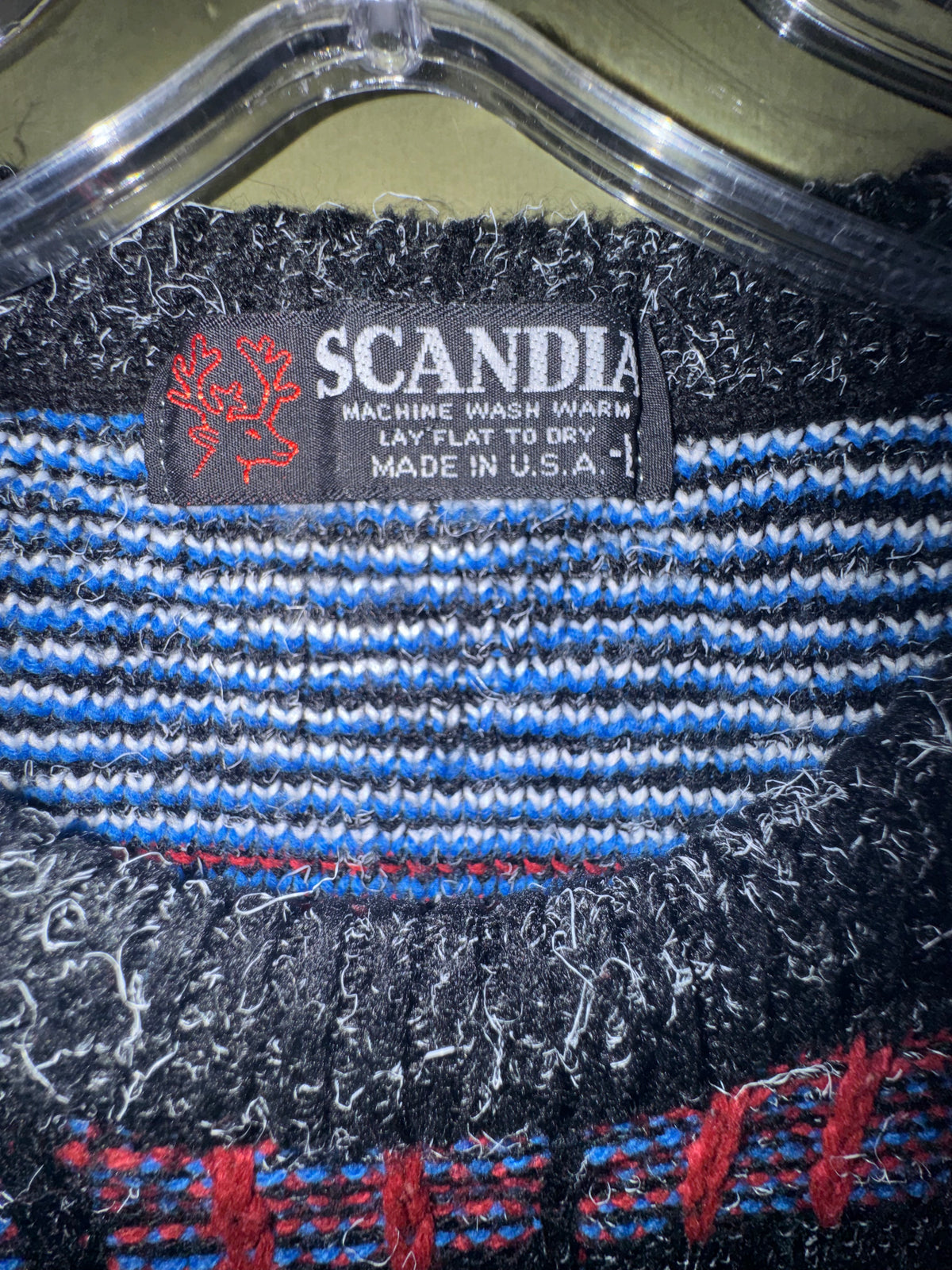 Scandia Blue & Turquoise Geometric Knit Sweater