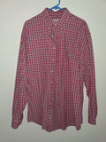 Eddie Bauer Red, White & Navy Plaid Button-Down Shirt