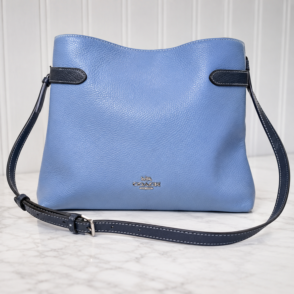Coach Colorblock Pebbled Leather Crossbody Bag