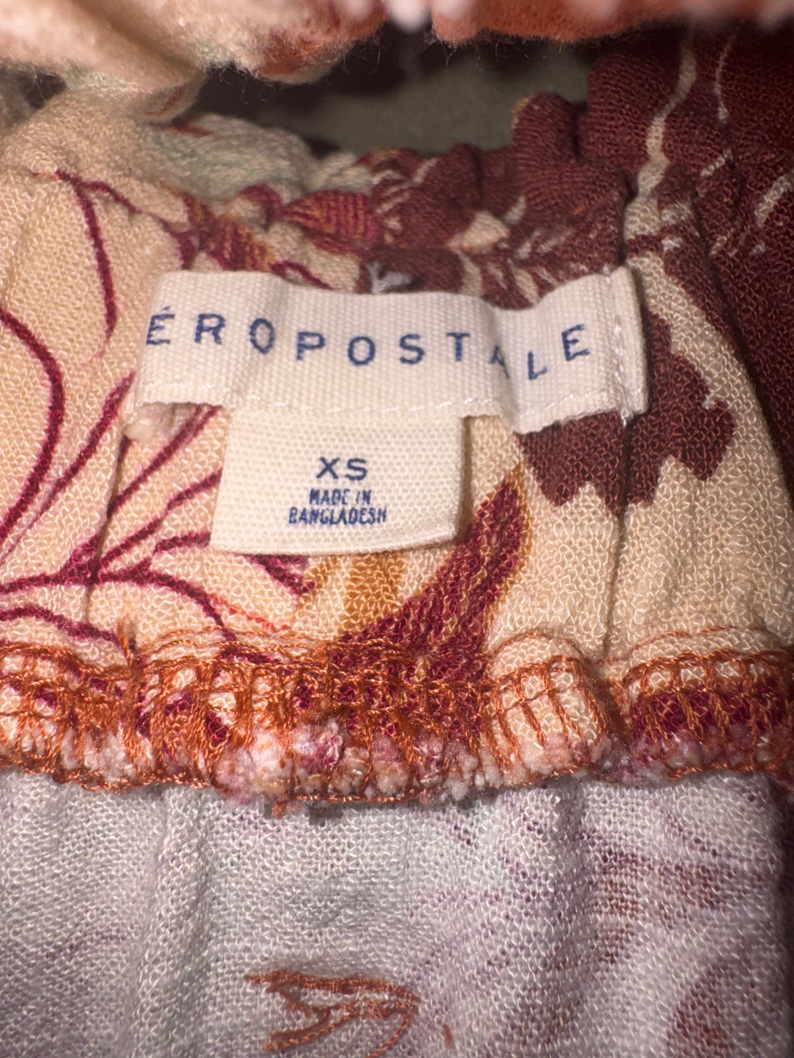 Aéropostale Tropical Floral Paperbag Mini Skirt
