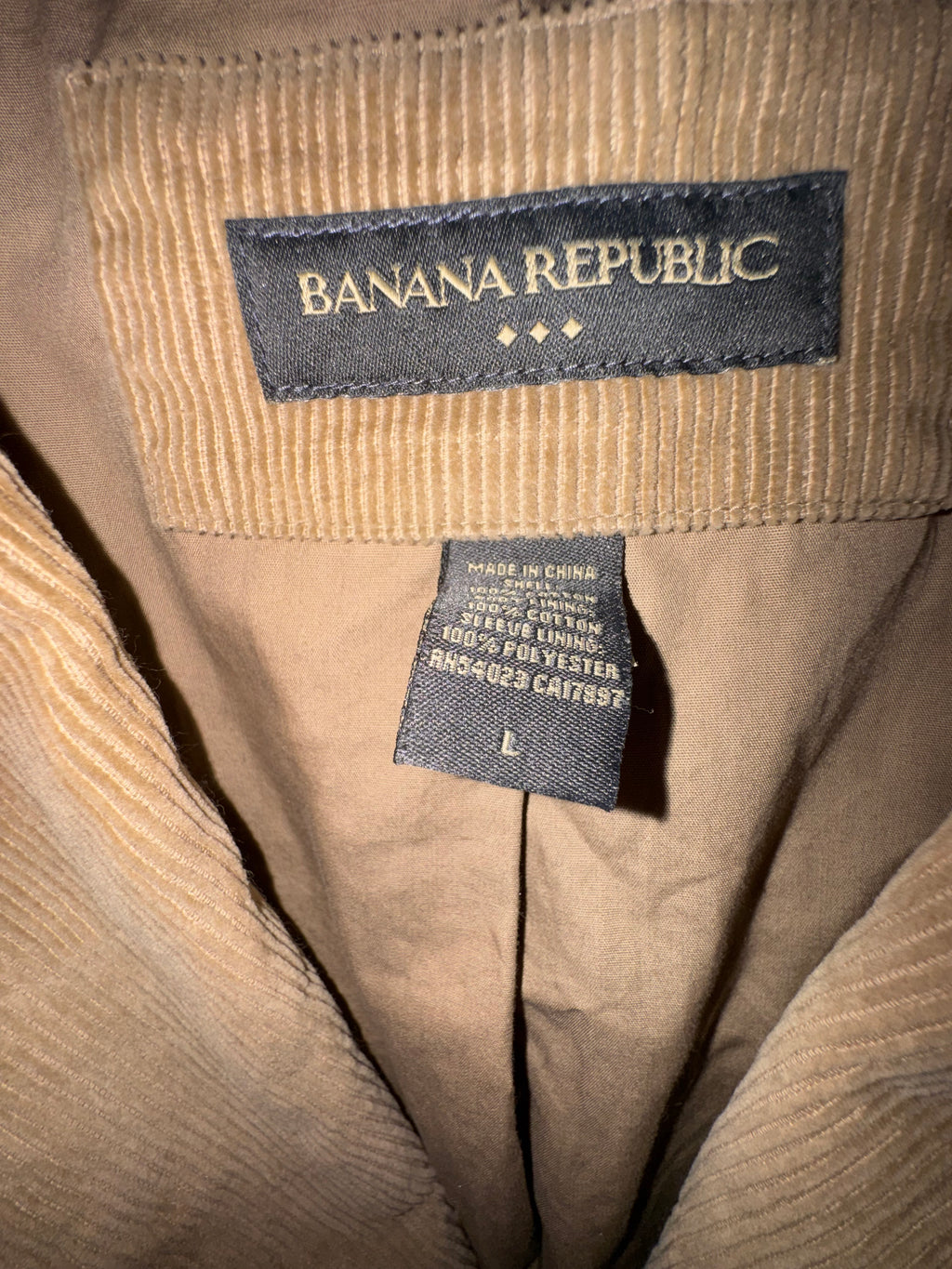 Banana Republic Tan Corduroy Blazer
