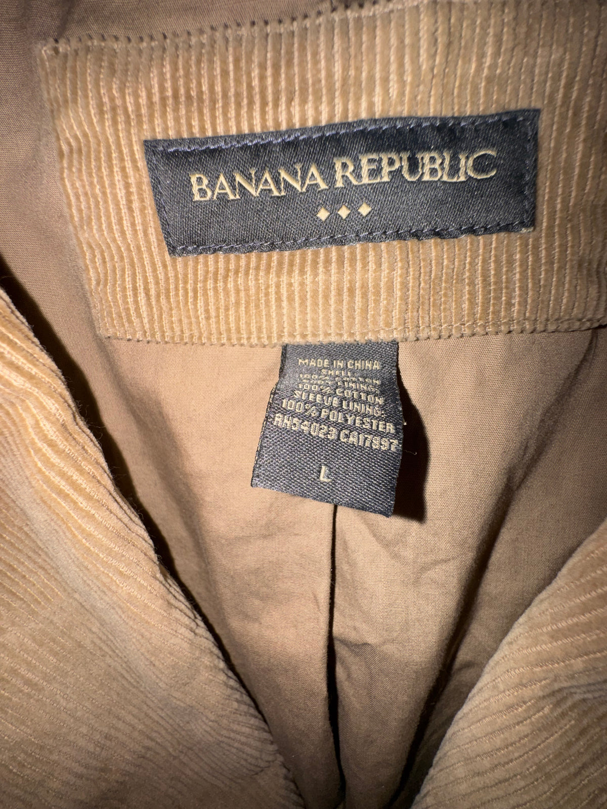 Banana Republic Tan Corduroy Blazer
