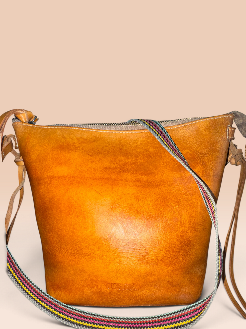 Consuela Diego Natural Leather Convertible Hobo Bag