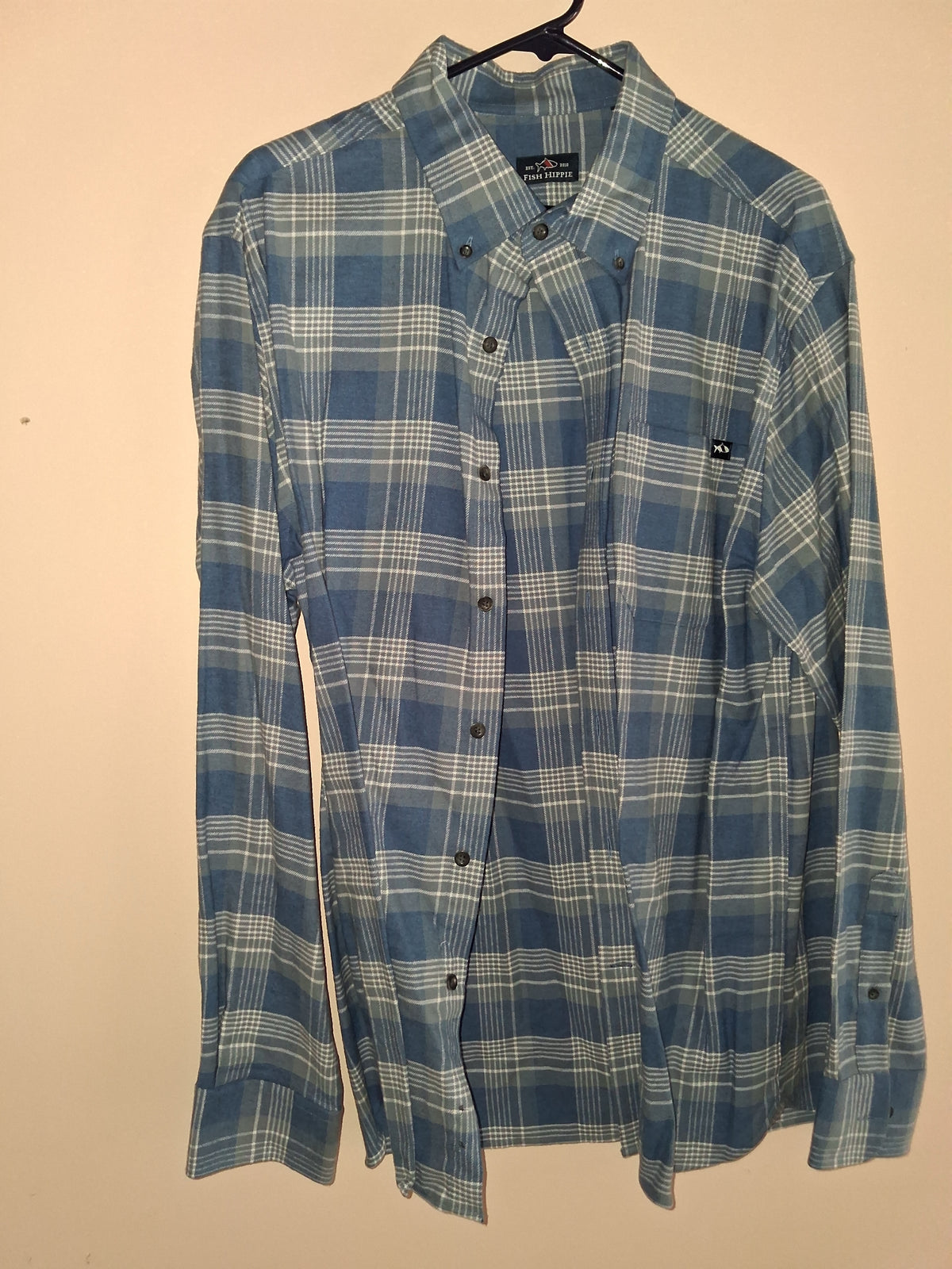 Fish Hippie Blue & Gray Plaid Long-Sleeve Shirt
