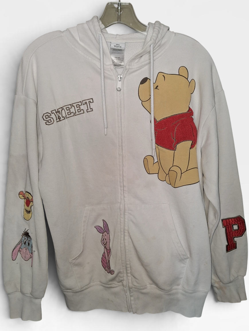 Disney Winnie the Pooh & Friends White Full-Zip Hoodie