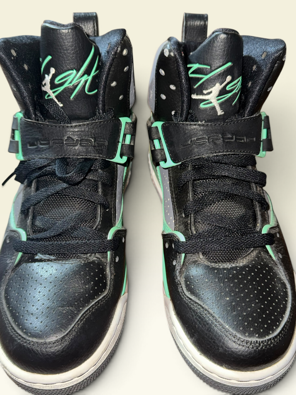 Jordan Flight 45 High “Green Glow” Sneakers