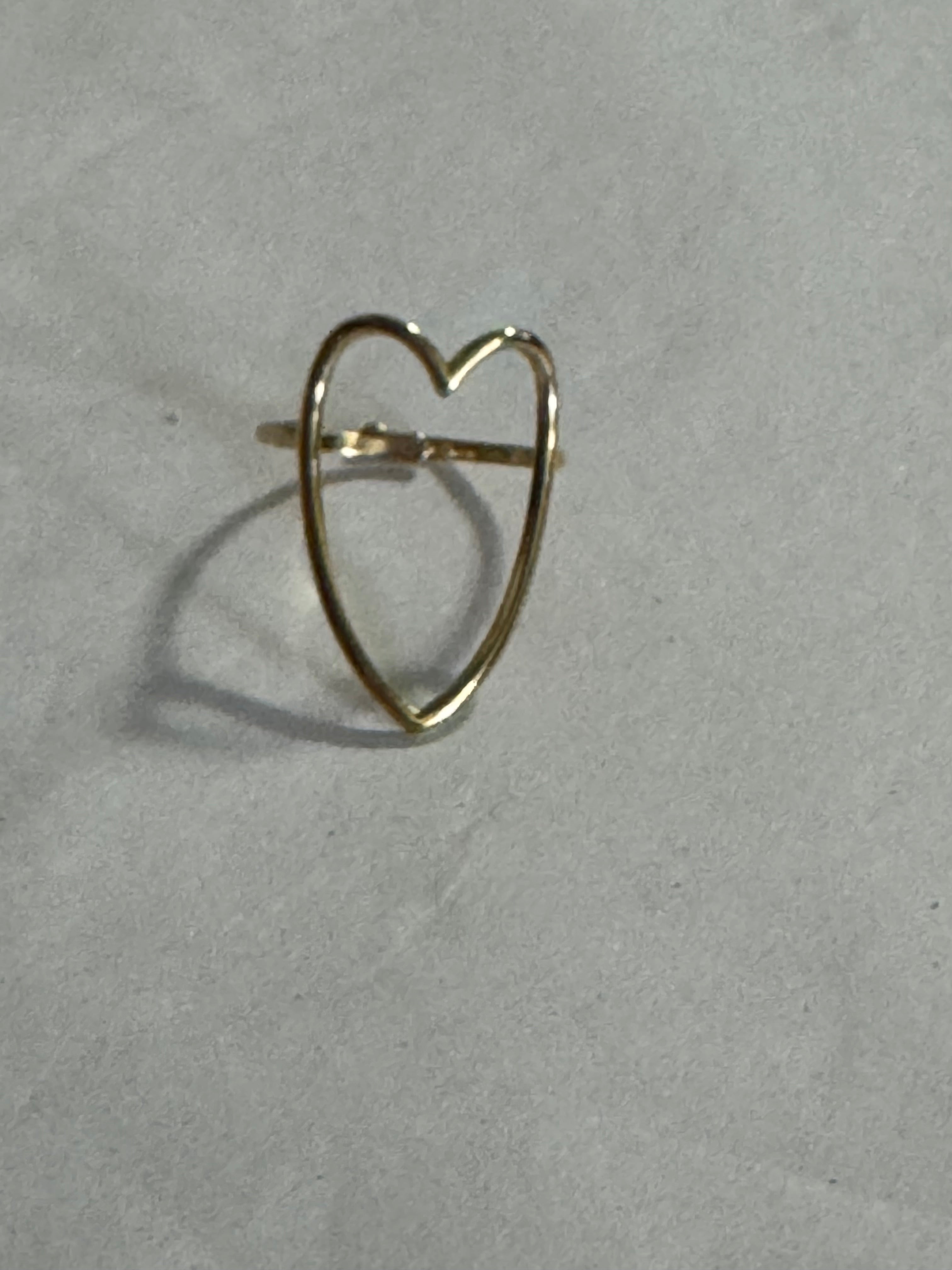 Stainless Steel Adjustable Open Ring Aesthetic Heart
