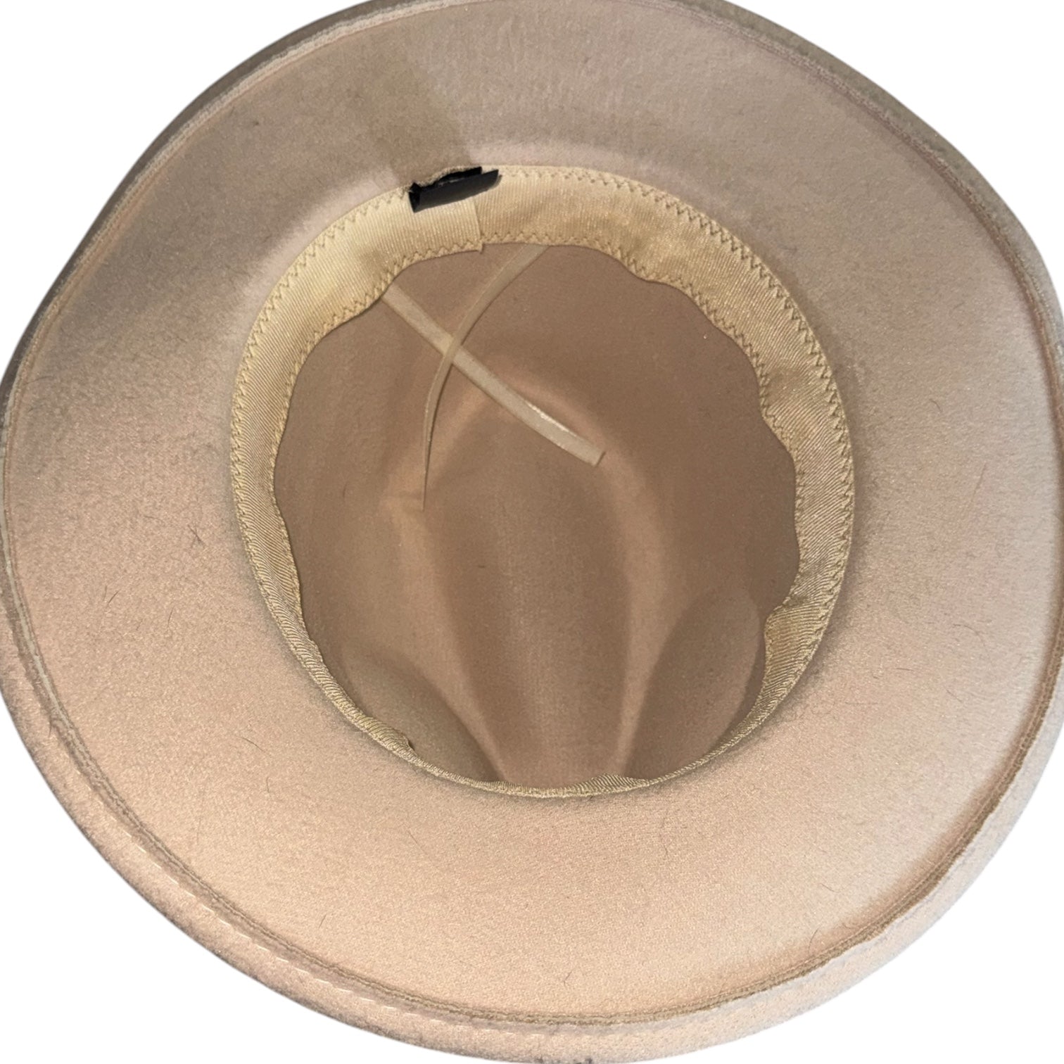 Cream Wide Brim Fedora Hat with Pink Paisley Scarf Band | Boho Western Style