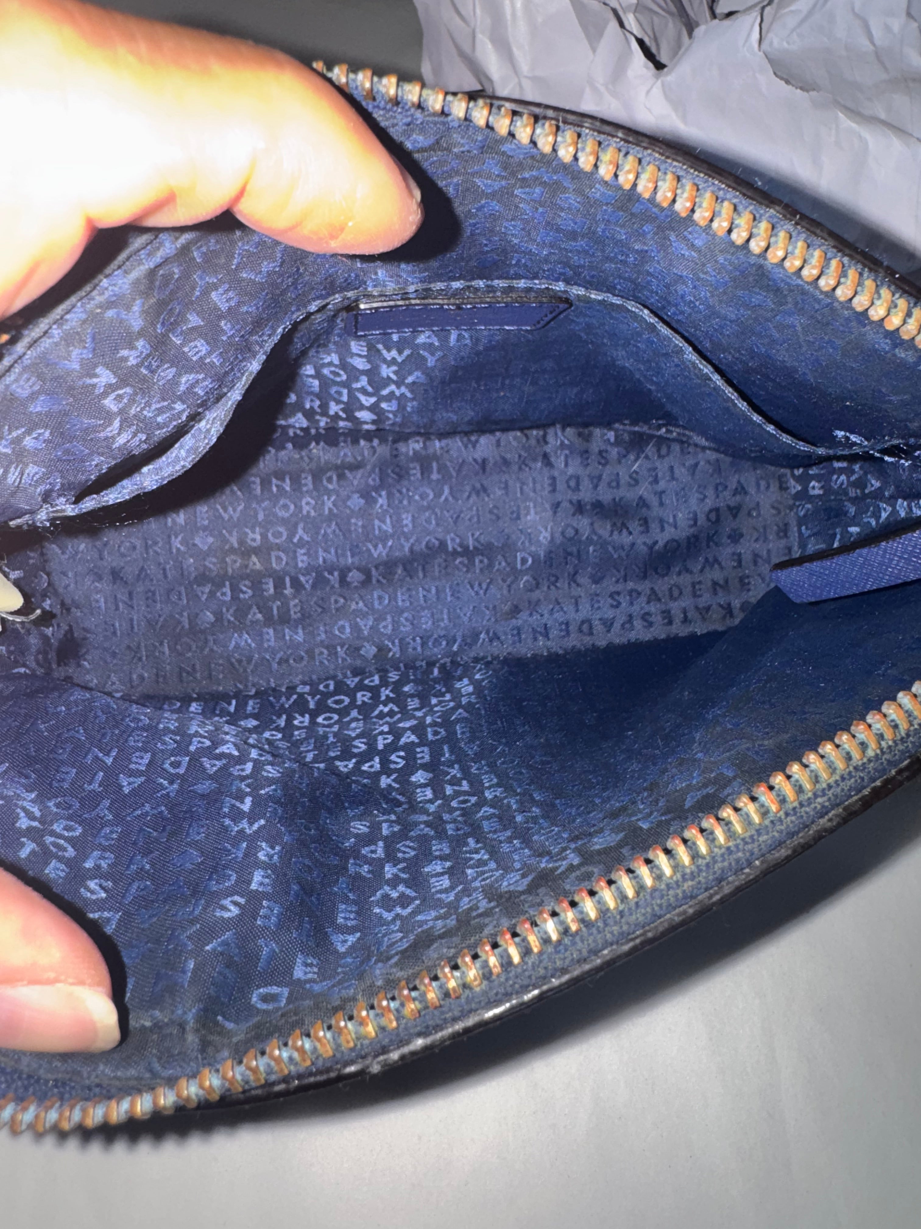 Kate Spade "Under The Sea" Millie Sea Turtle Crossbody Bag Navy Blue - Rare