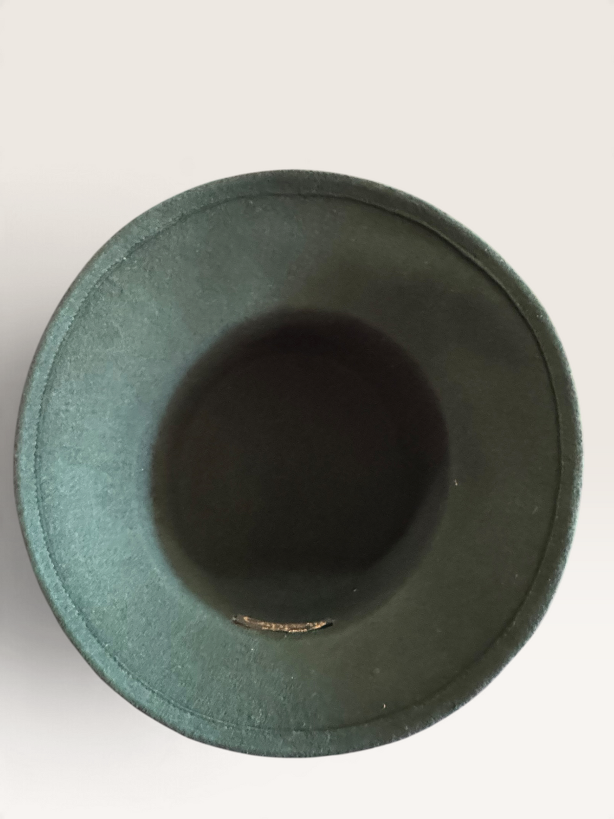 Cappelli Forest Green Felt Hat with Satin Rosette