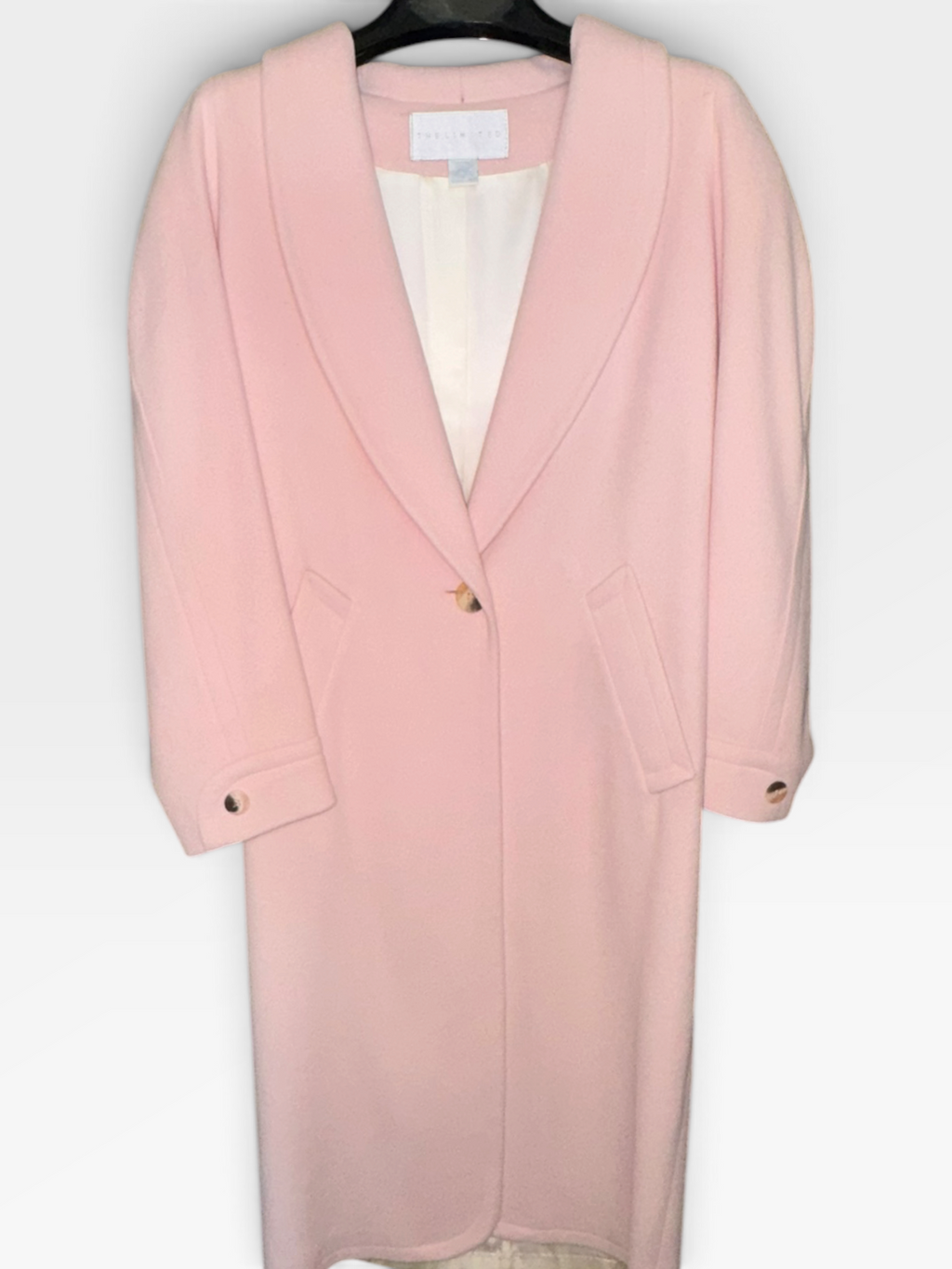 Vintage The Limited Blush Pink Wool-Blend Long Coat