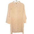 Cream Button-Up Tunic Blouse