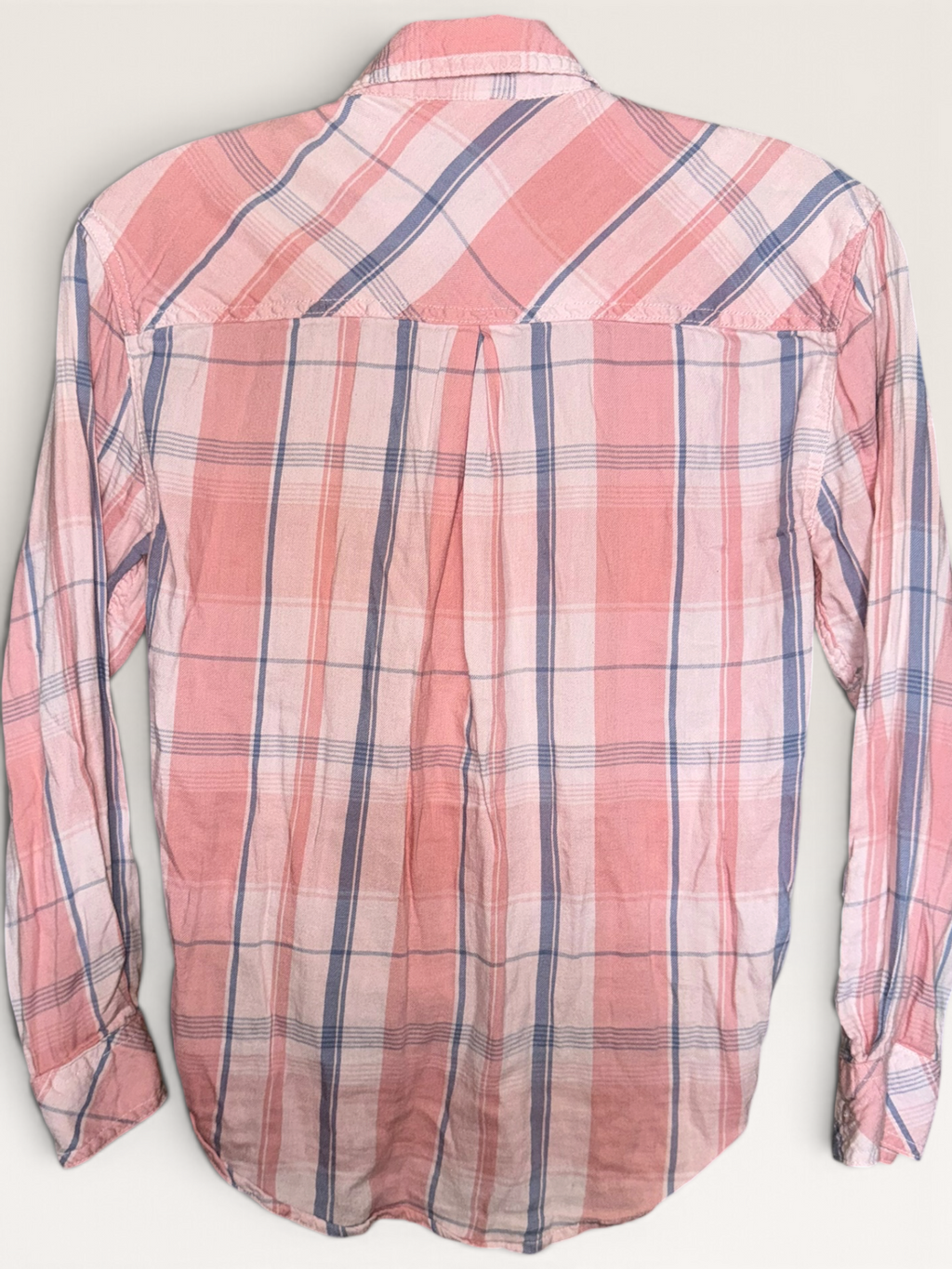 Pink Plaid Tie-Front Shirt