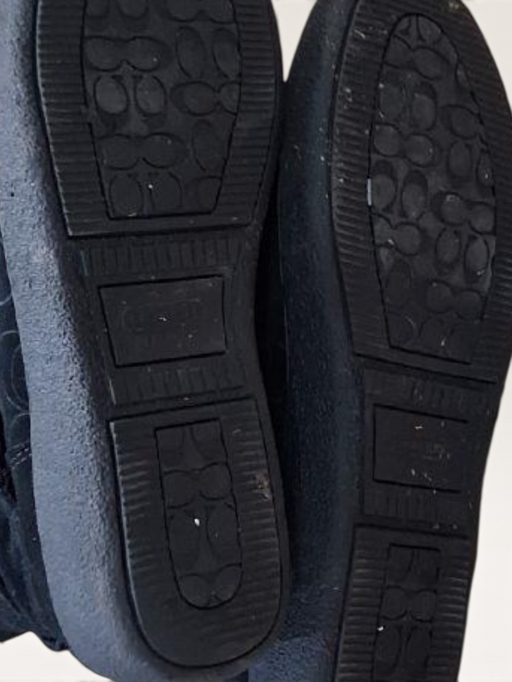 Coach Black Signature Suede Buckle Boots