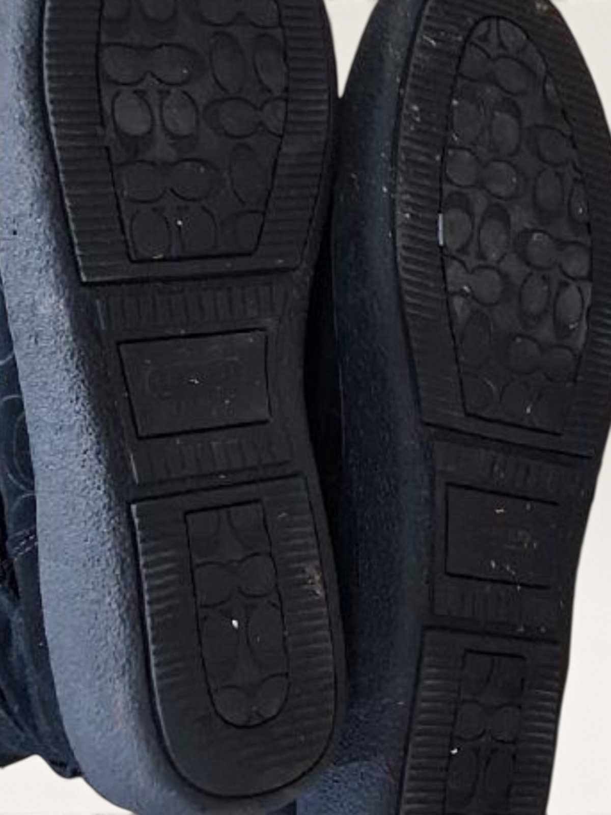 Coach Black Signature Suede Buckle Boots