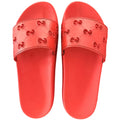 Gucci Pursuit GG Cutout Red Rubber Slide Sandals