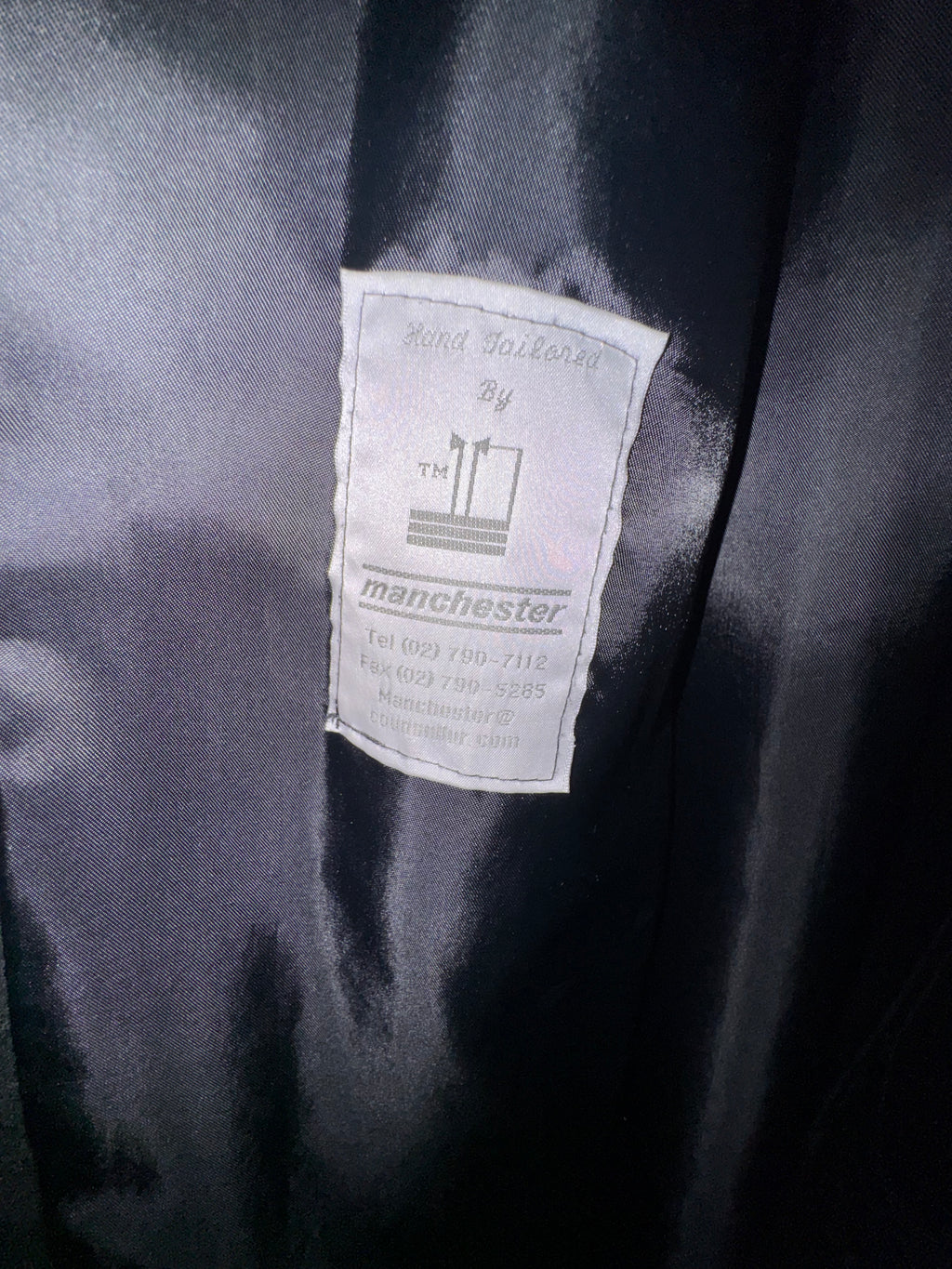 Manchester Hand-Tailored Black Long Overcoat