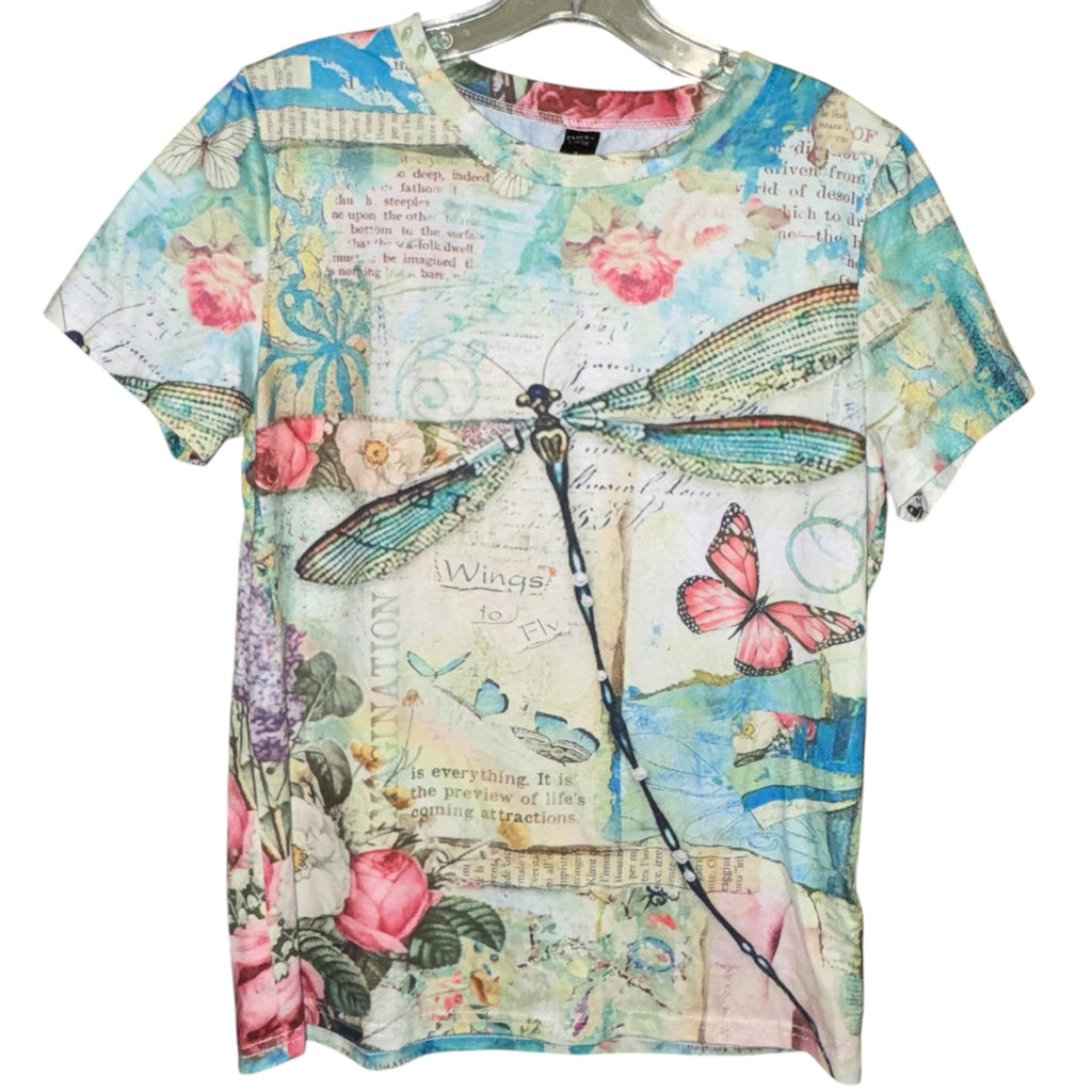 Emery Rose Dragonfly Graphic Tee
