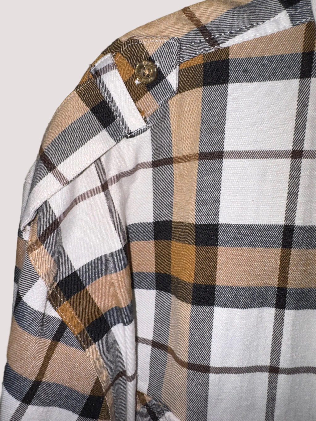 Blac Lacquer Tan & Black Plaid Utility Shirt