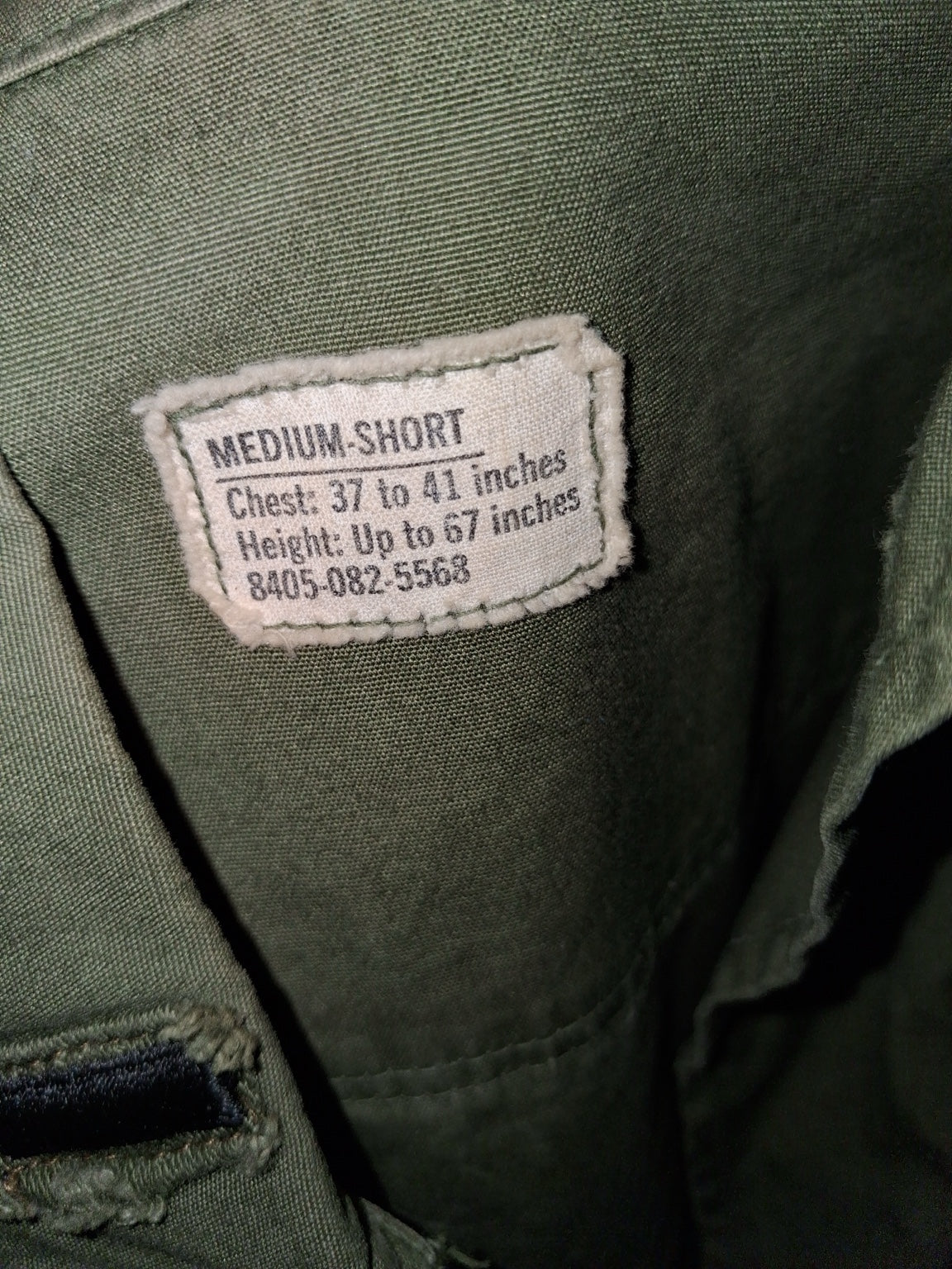 U.S. Army Olive Drab Jungle Fatigue Jacket