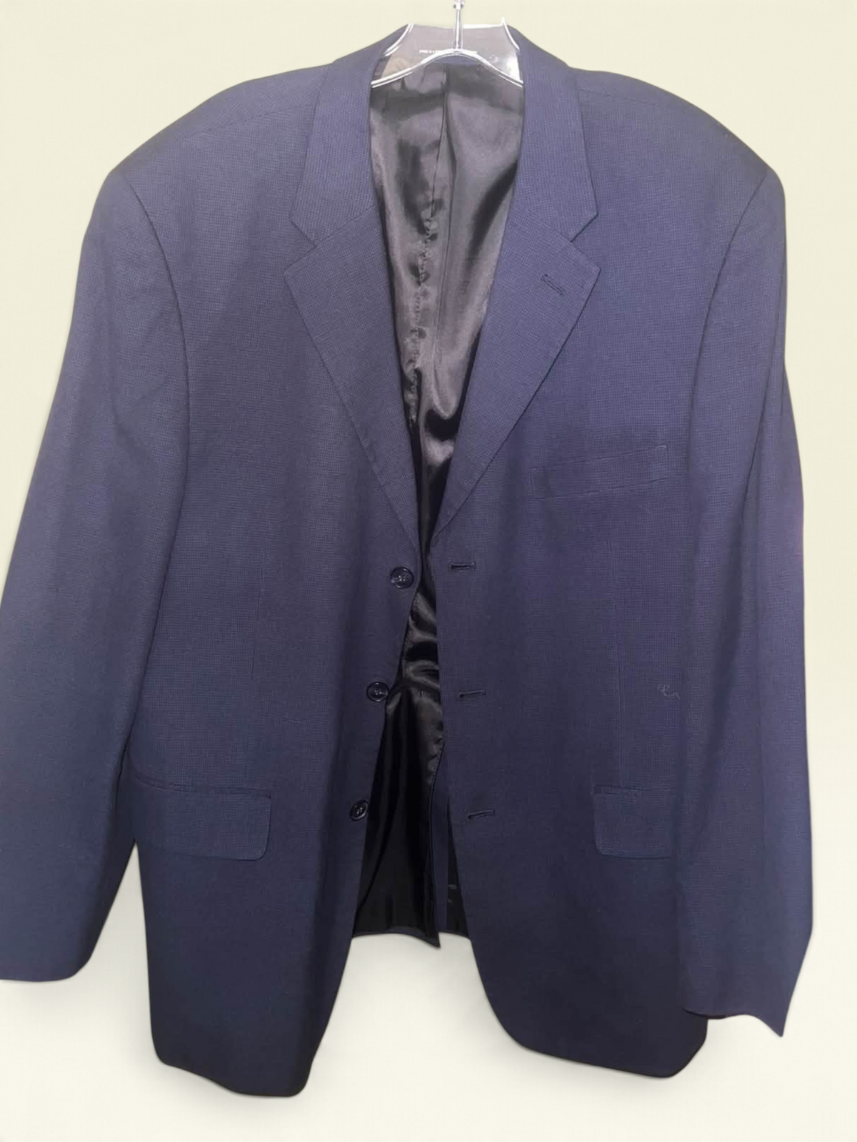 Stafford Essentials Men’s Navy Three-Button Blazer
