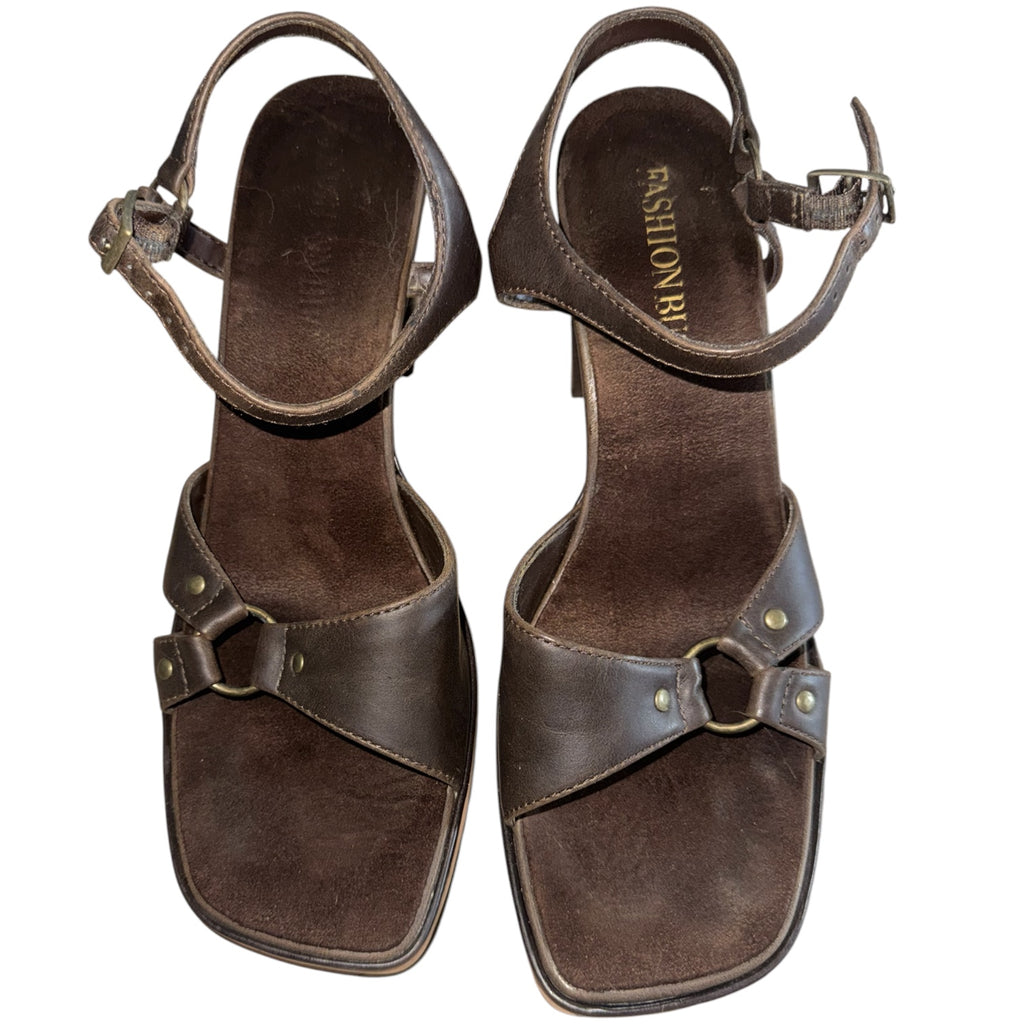 Fashion Bug Brown Platform Heel Sandals