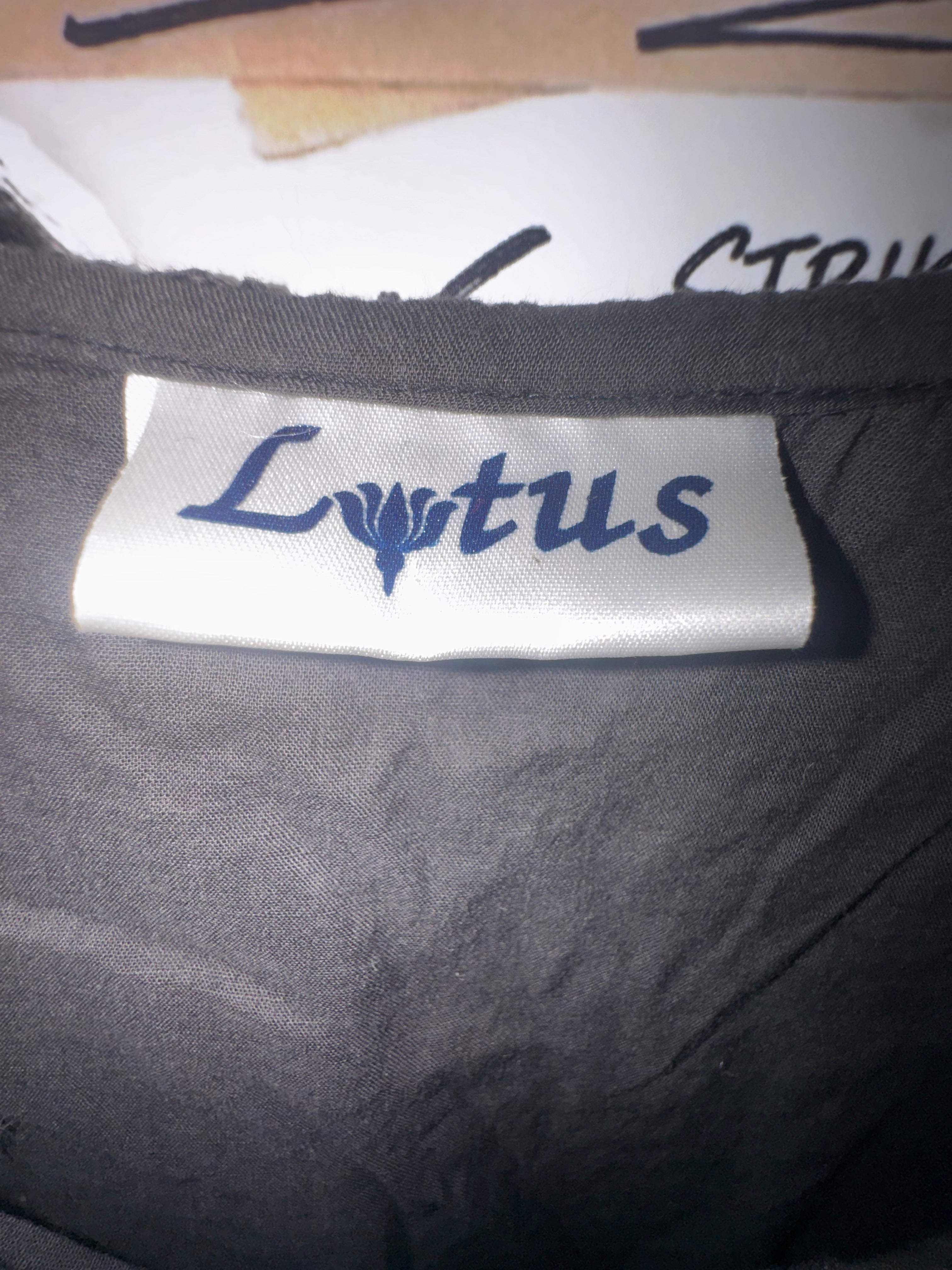 Lotus Crochet Open-Knit Tunic Shirt