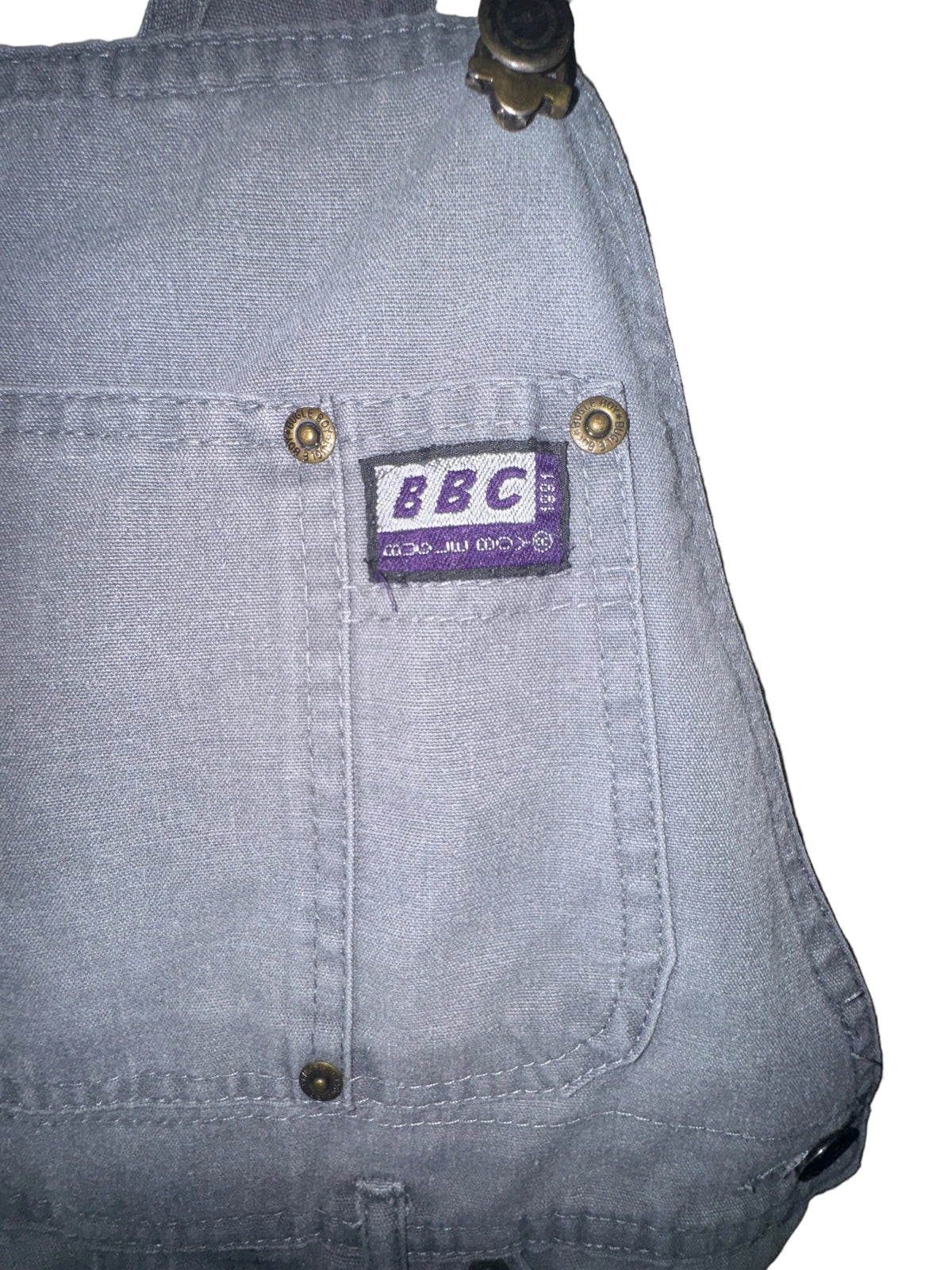 Bugle Boy Pale Gray Bib Overalls