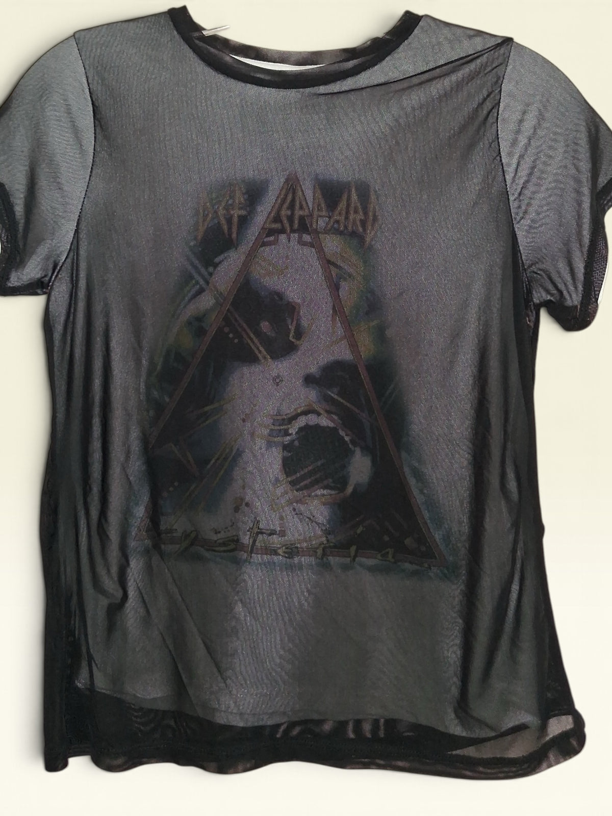 Def Leppard Hysteria Mesh Overlay Top