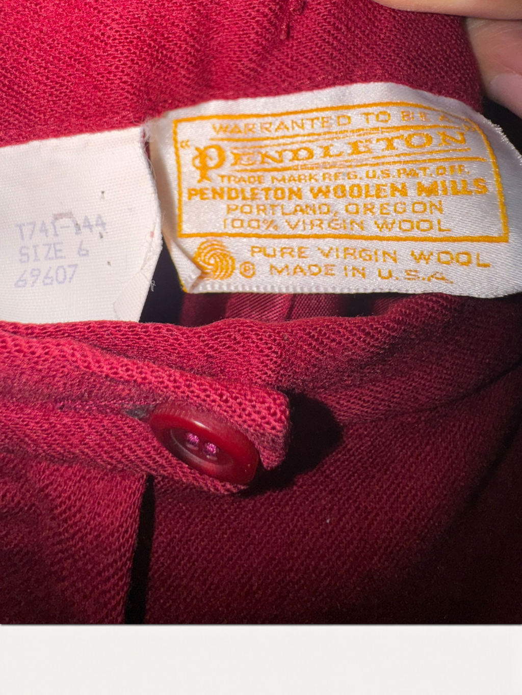 Vintage Pendleton Red Wool Trousers