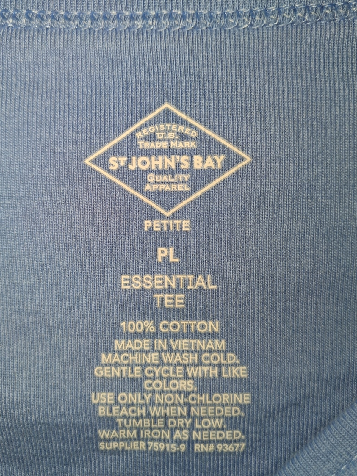 St. John's Bay Petite Essential Long-Sleeve Crewneck Tee