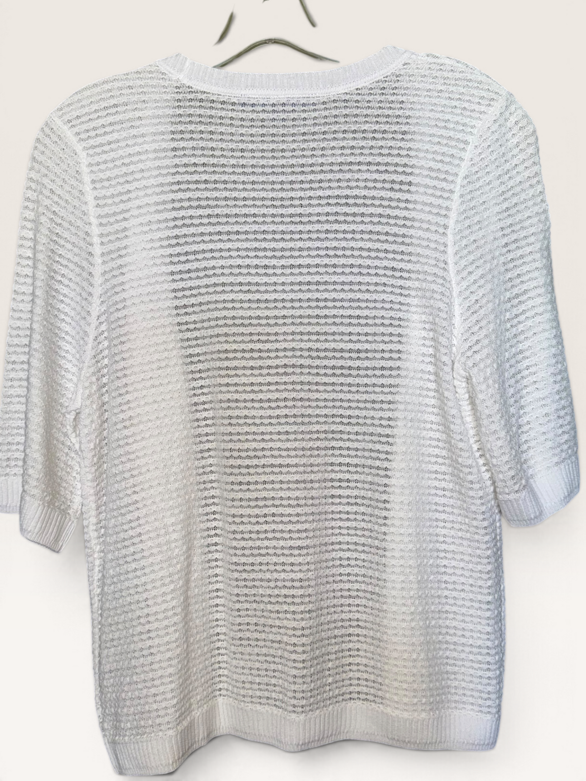 Apt. 9 White Textured Open-Front Cardigan