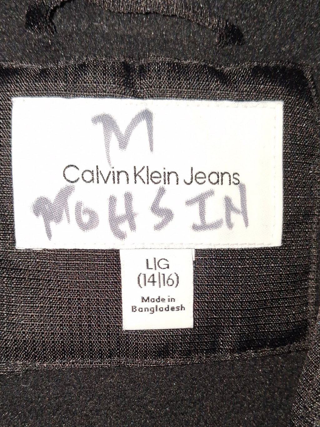 Calvin Klein Jeans Black Hooded Utility Parka Coat