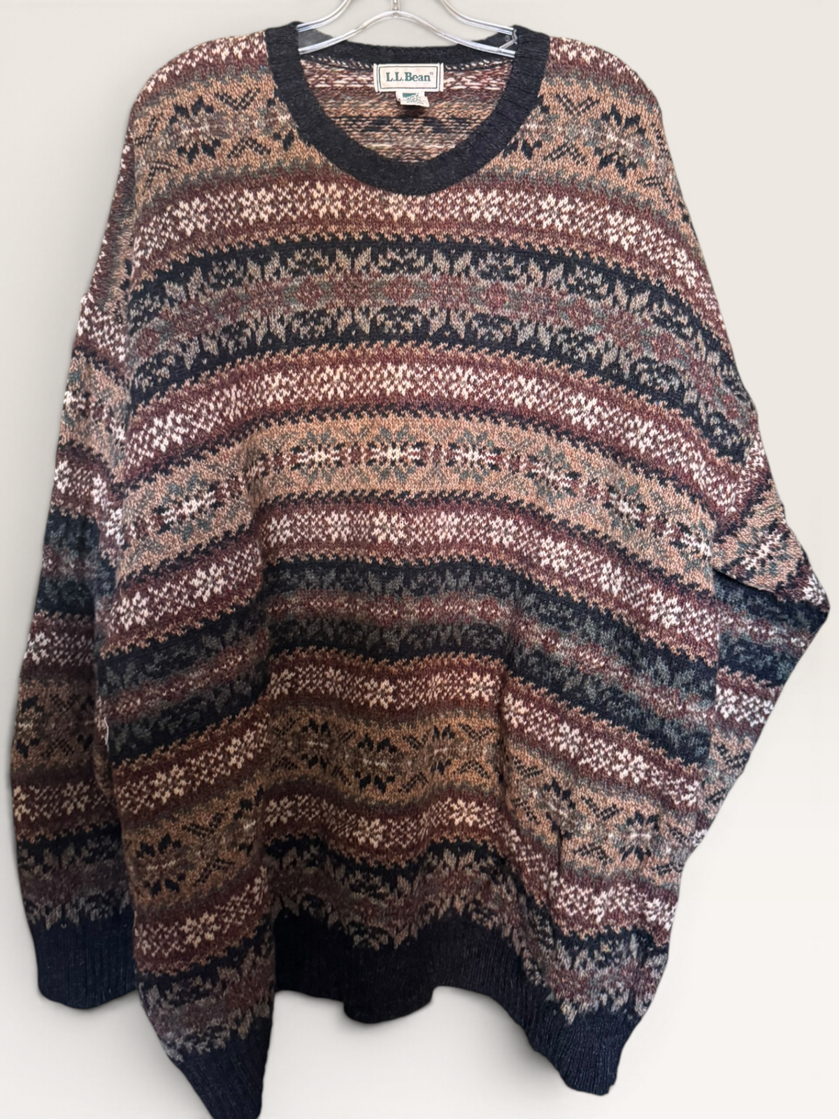 L.L.Bean Scottish-Made Fair Isle Wool Sweater