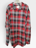 RedHead Brand Co. Men's Red Black & Gray Buffalo Plaid Flannel Shirt