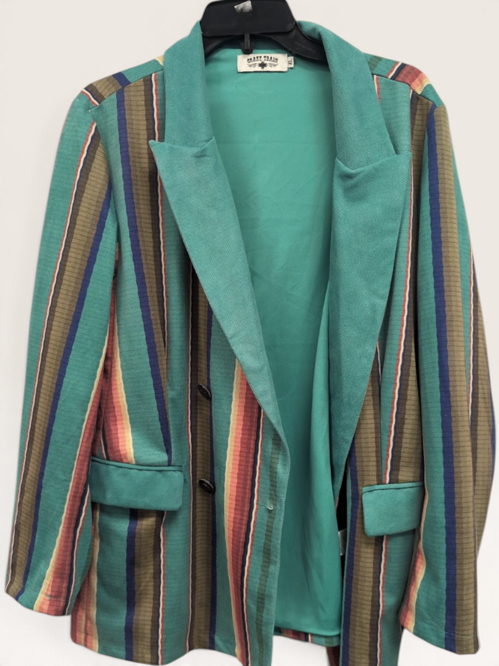Crazy Train Serape Striped Blazer