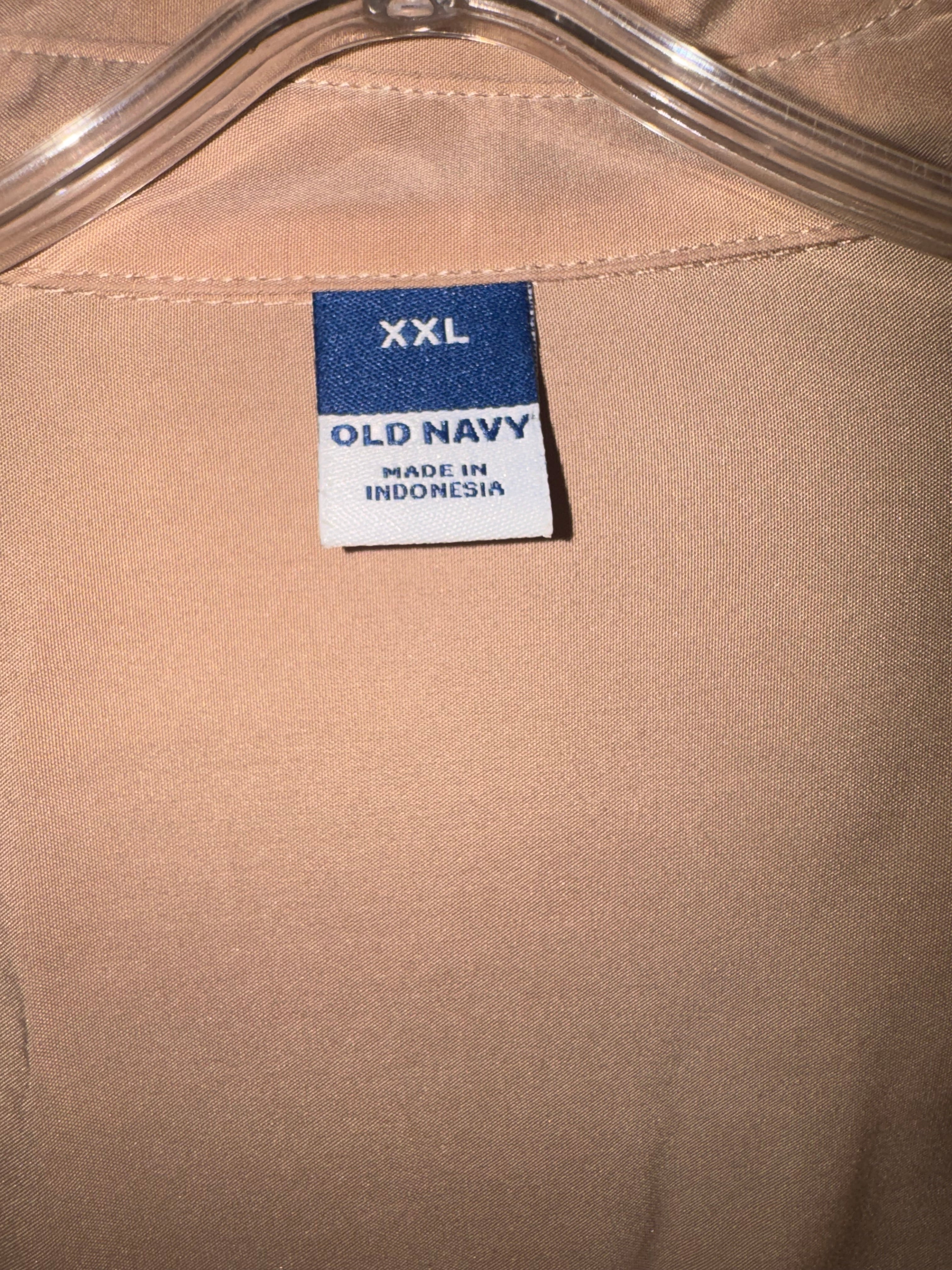 Old Navy Satin Utility Button-Up Shirt