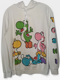 Nintendo Super Mario Yoshi Characters White Graphic Hoodie