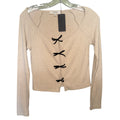 Atelier by Kirious Tie Front Waffle Knit Top