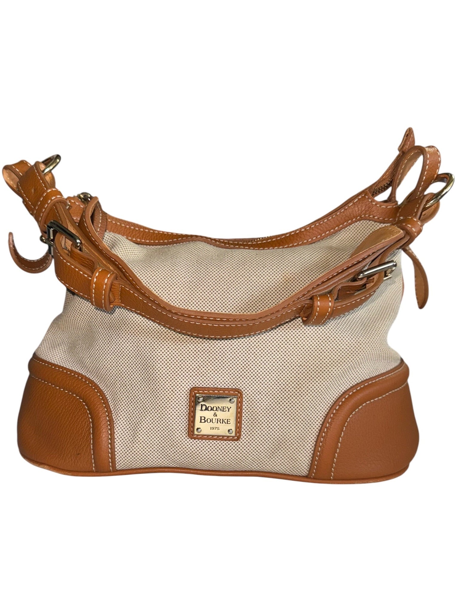 Dooney & Bourke Canvas and Leather Hobo Bag