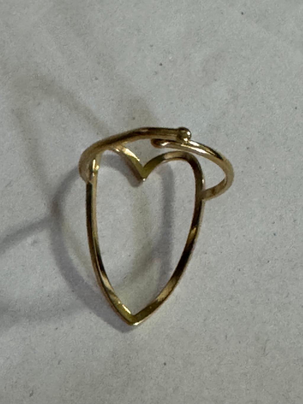Stainless Steel Adjustable Open Ring Aesthetic Heart