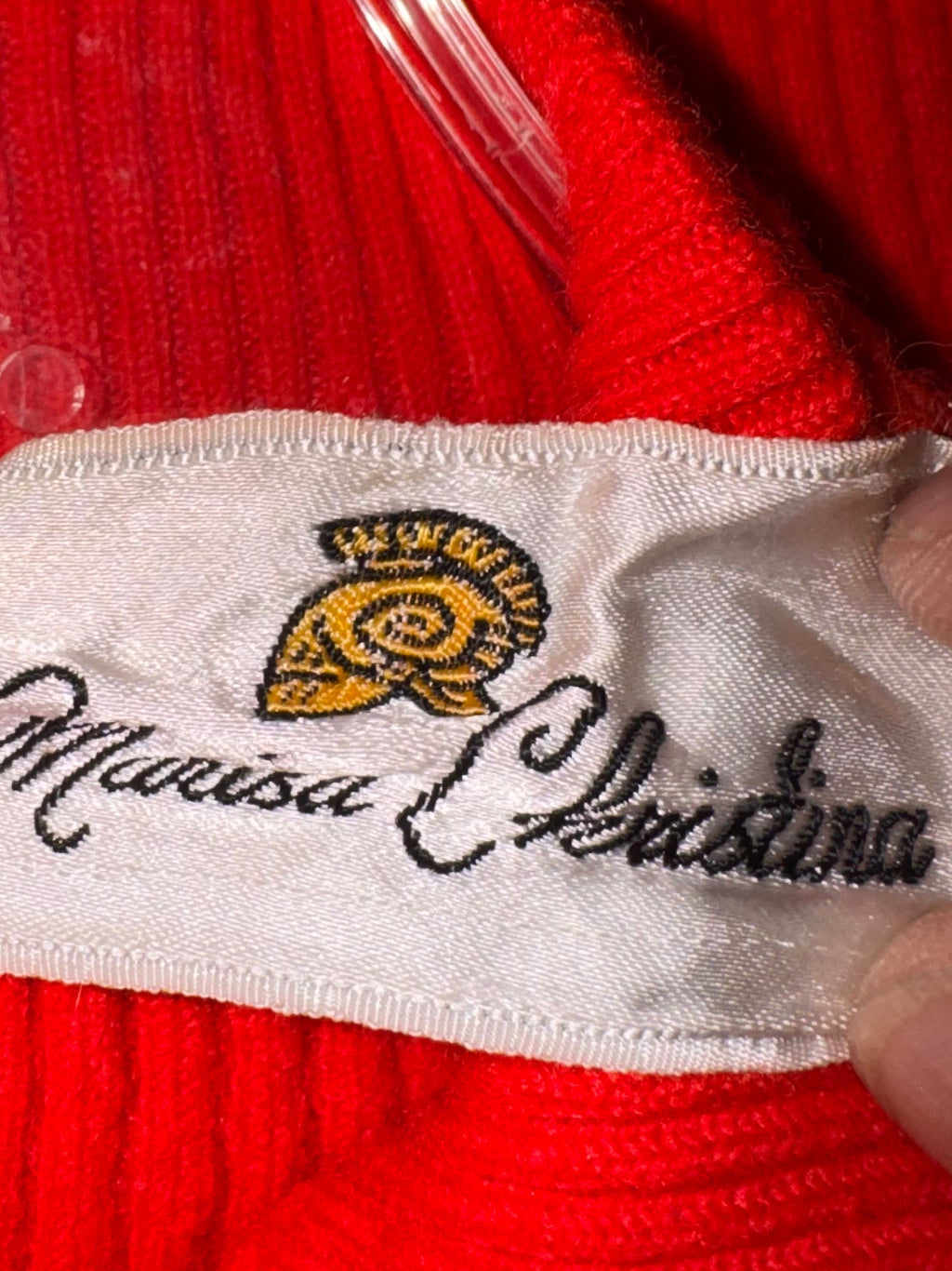 Vintage Marisa Christina Red Ribbed Sweater