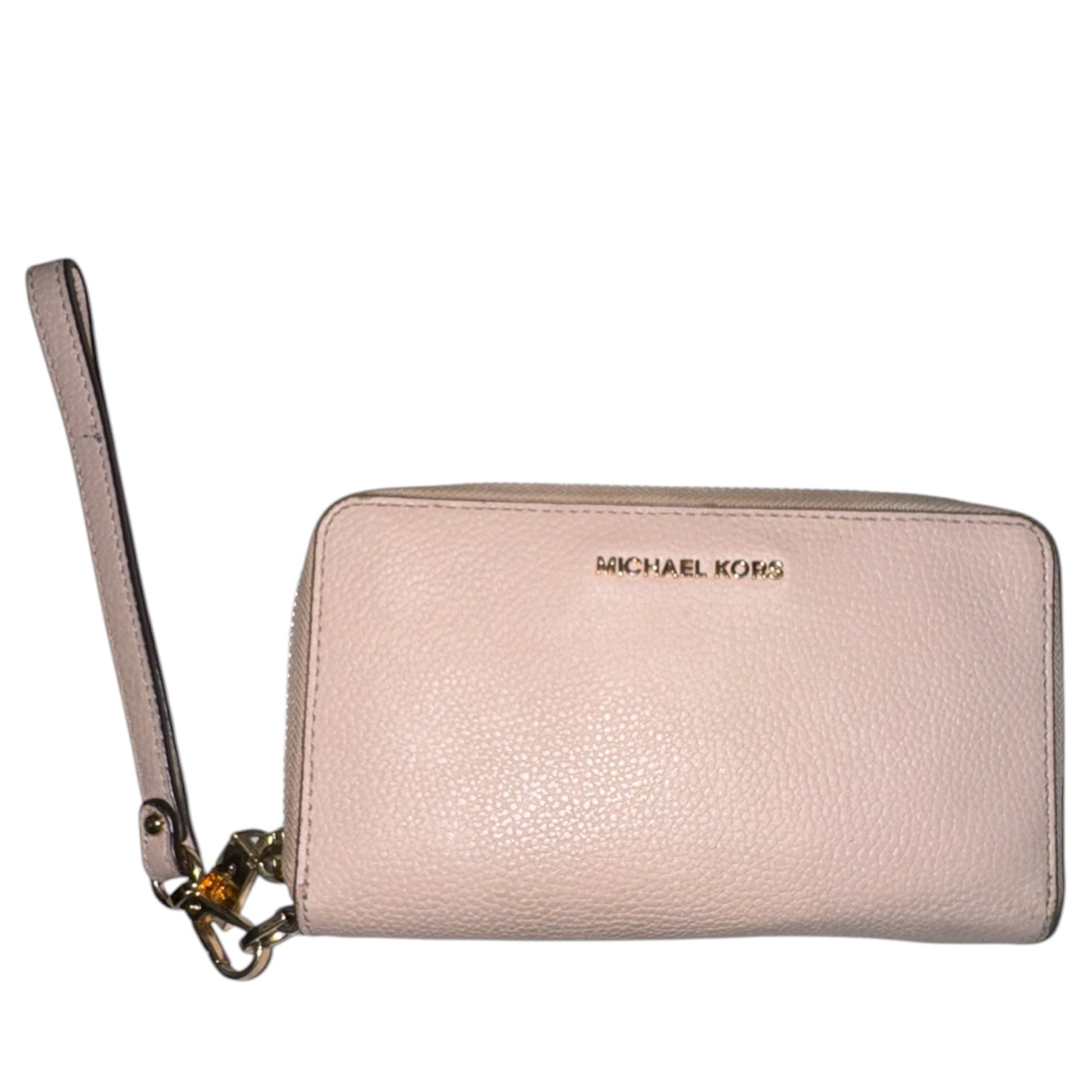 Michael Kors 2-Piece Set: Charlotte Saffiano Leather Tote Bag and Jet Set Travel Continental Wallet – Powder Blush Pink